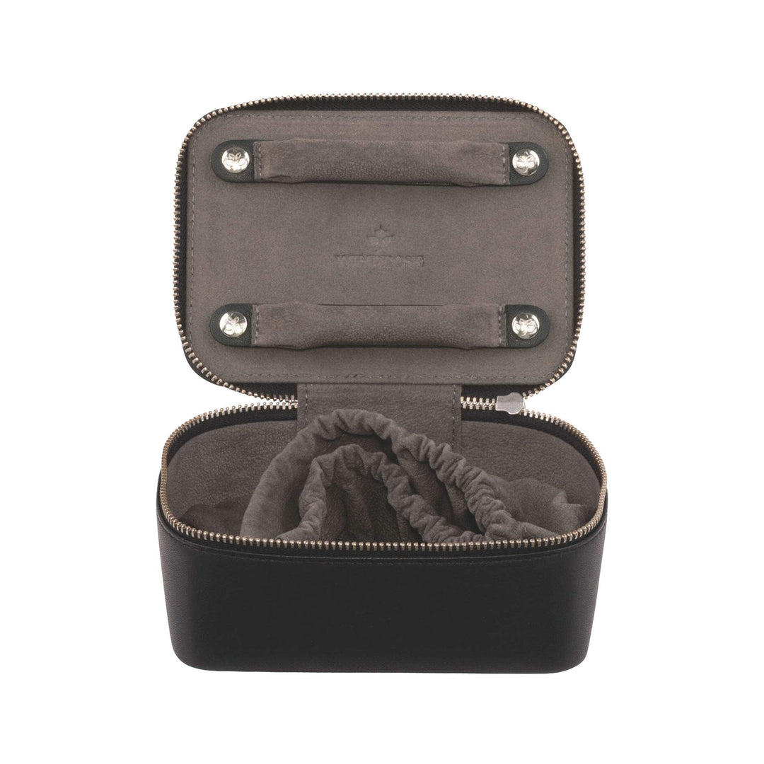 Windrose Nappa - Schmucketui 14 cm black Schwarz, Schwarz
