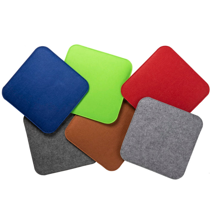 sunnypillow 4er Set Sitzkissen Filz Stuhlkissen quadratisch 35 x 35 cm - gemütliche Filzkissen für B
