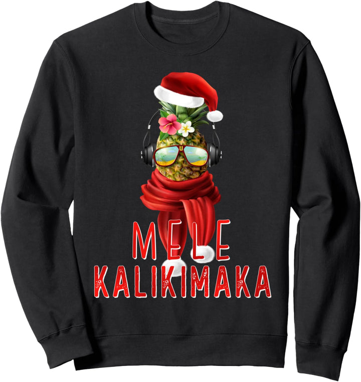 Mele Kalikimaka Hawaiian Pineapple Christmas Sweatshirt
