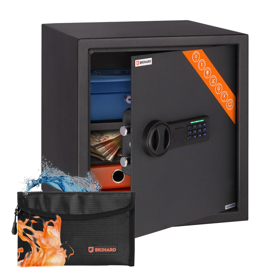 Brihard Betriebs Safe Elektronischer - 40x38x38cm Sicherheitsbox mit LED-Bildschirm, Digitalem Zahle