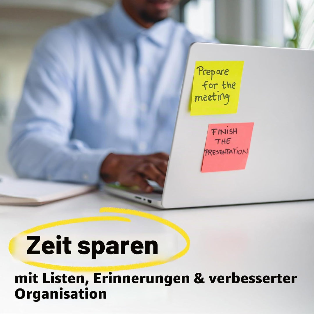 Post-it Pop-Up-Notizspender, organisiert den Schreibtisch und hält Notizen in der Nähe, schwarzer Bo