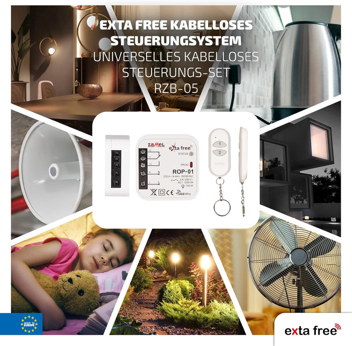 EXTA FREE RZB-05 Wireless- Steuerungsset - Universell, Weiss
