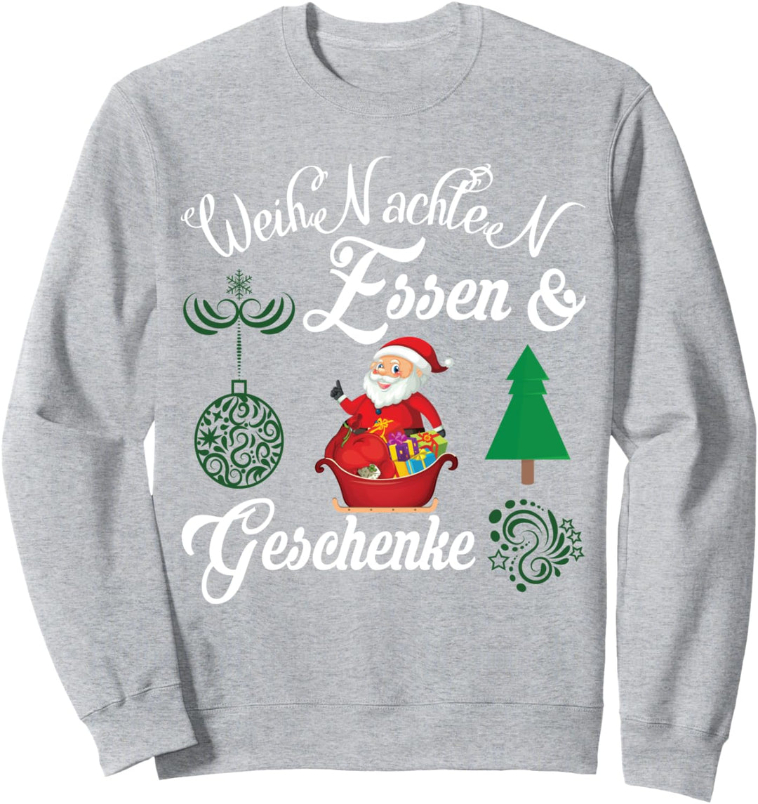 Lustiges Weihnachten Essen und Geschenke für Kinder Sweatshirt
