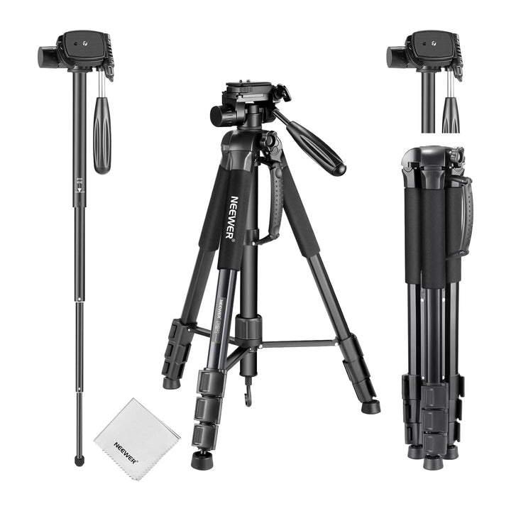 NEEWER 2 in 1 Kamera Stativ und Einbeinstativ, 177cm tragbares Reisestativ aus Aluminiumlegierung mi