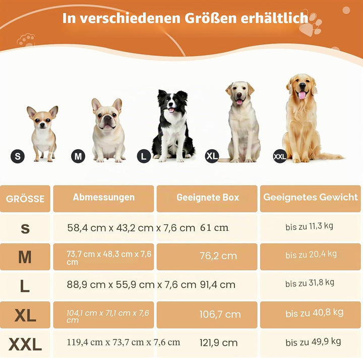 EMPSIGN Hundebett Mittelgrosse Hunde Hundekissen Waschbar, Hundebett Wasserdicht M 74x46x5.8cm, Hund