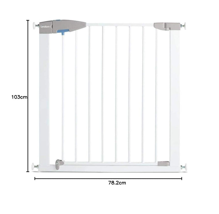 Lindam by Munchkin Sure Shut Porte-Sicherheitsgitter mit Druckbefestigung, weiss, 76 - 82