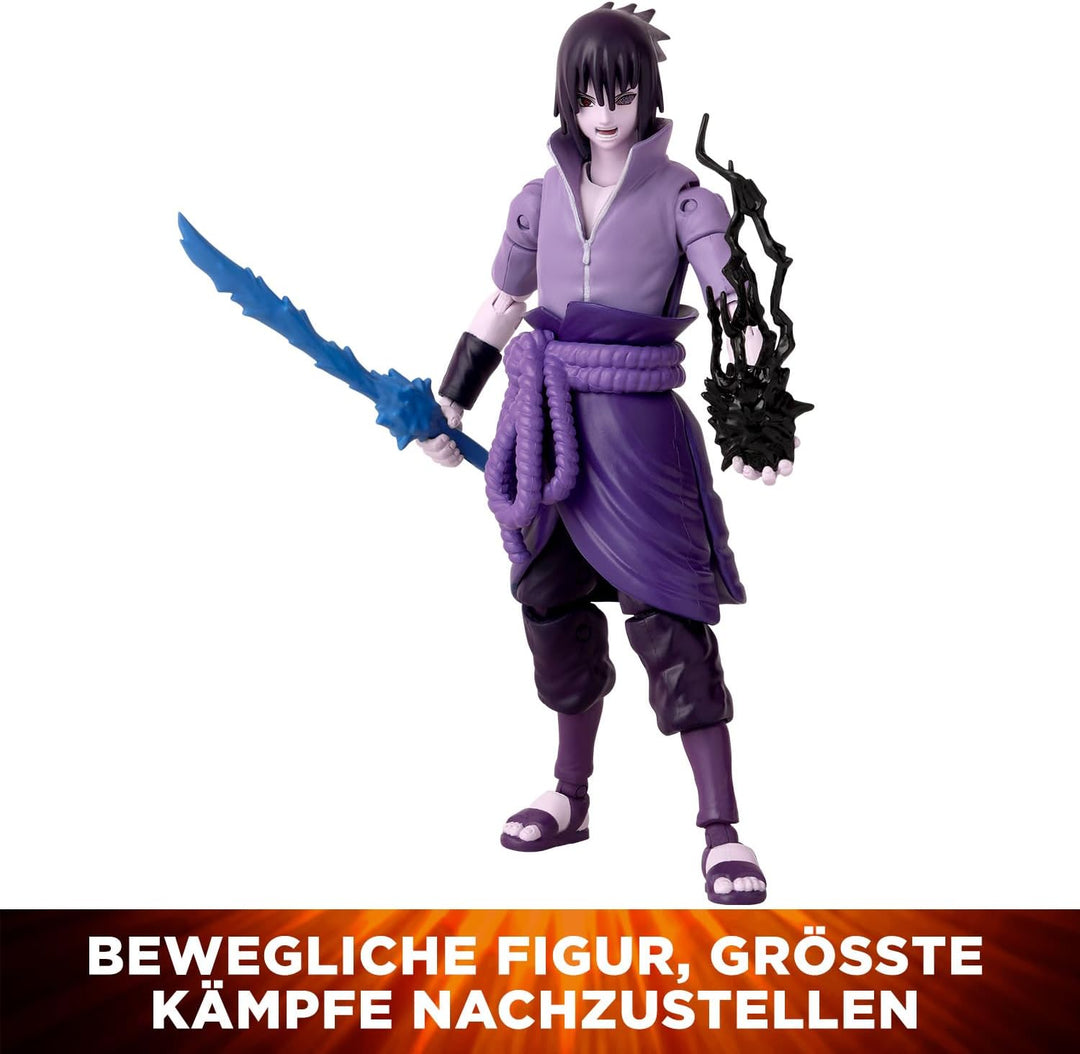 Bandai – Anime Heroes – Naruto Shippuden – Anime Heroes-Figur Sasuke 17 cm – Uchiwa Sasuke Rinnegan