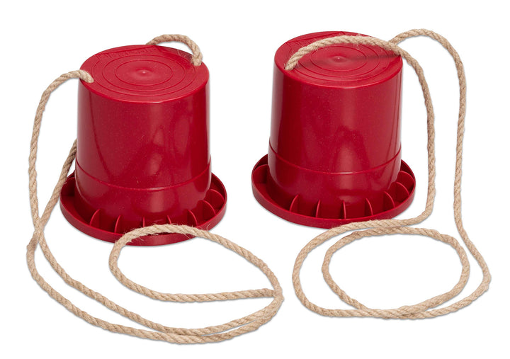 Betzold Laufstelzen aus treeNside-Material – Topfstelzen Becherstelzen Balance-Training Rot, Rot