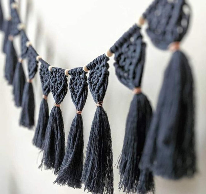 Makramee Garn Schwarz, Homewit Premium Makrame Macrame 3mm x 300m Macrame Cord und Garn für Makramee