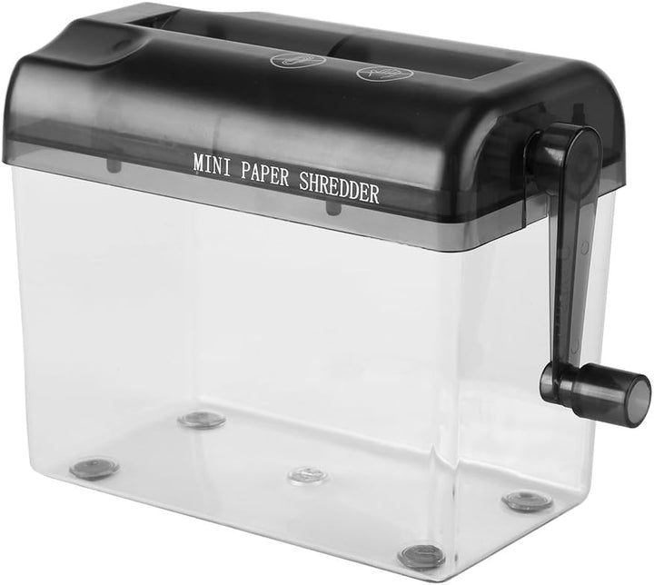 Manueller Aktenvernichter, A6 Handkurbel Tragbares Mini Papierschneidewerkzeug Dokumentenschneidemas