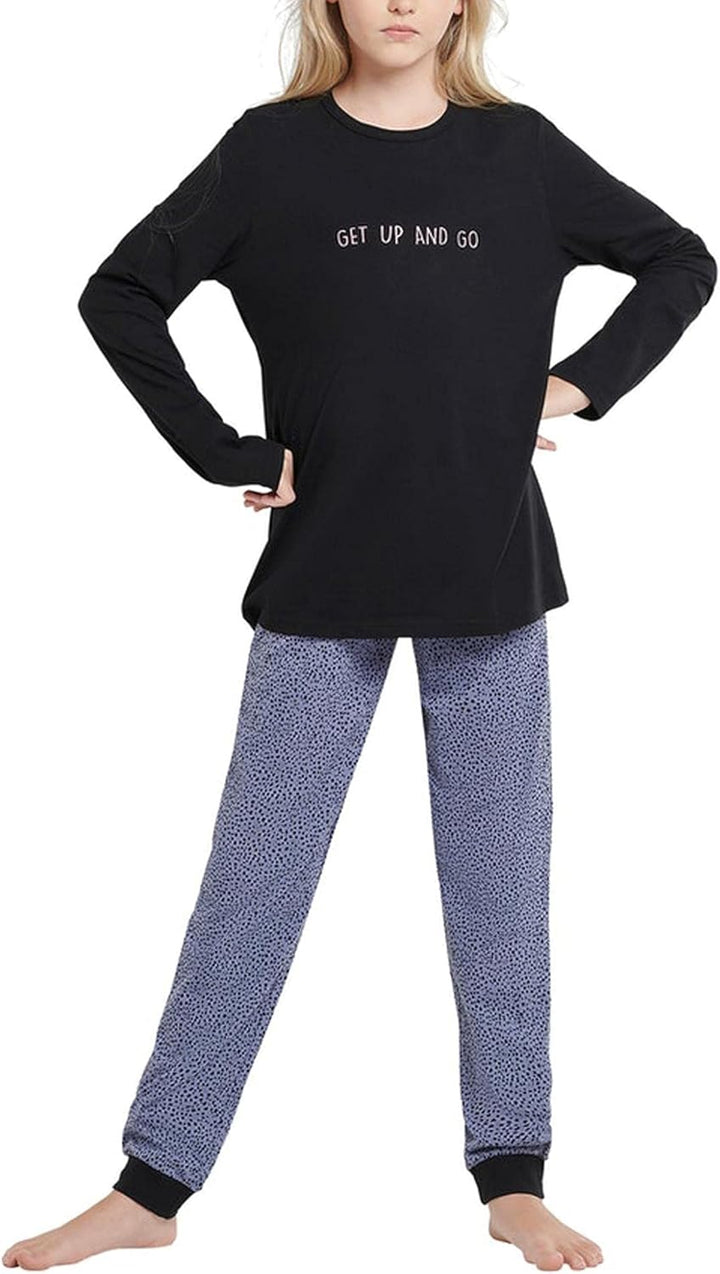 Schiesser Mädchen Schlafanzug Set Pyjama lang - 100% Organic Bio Baumwolle - Grösse 140 bis 176 164