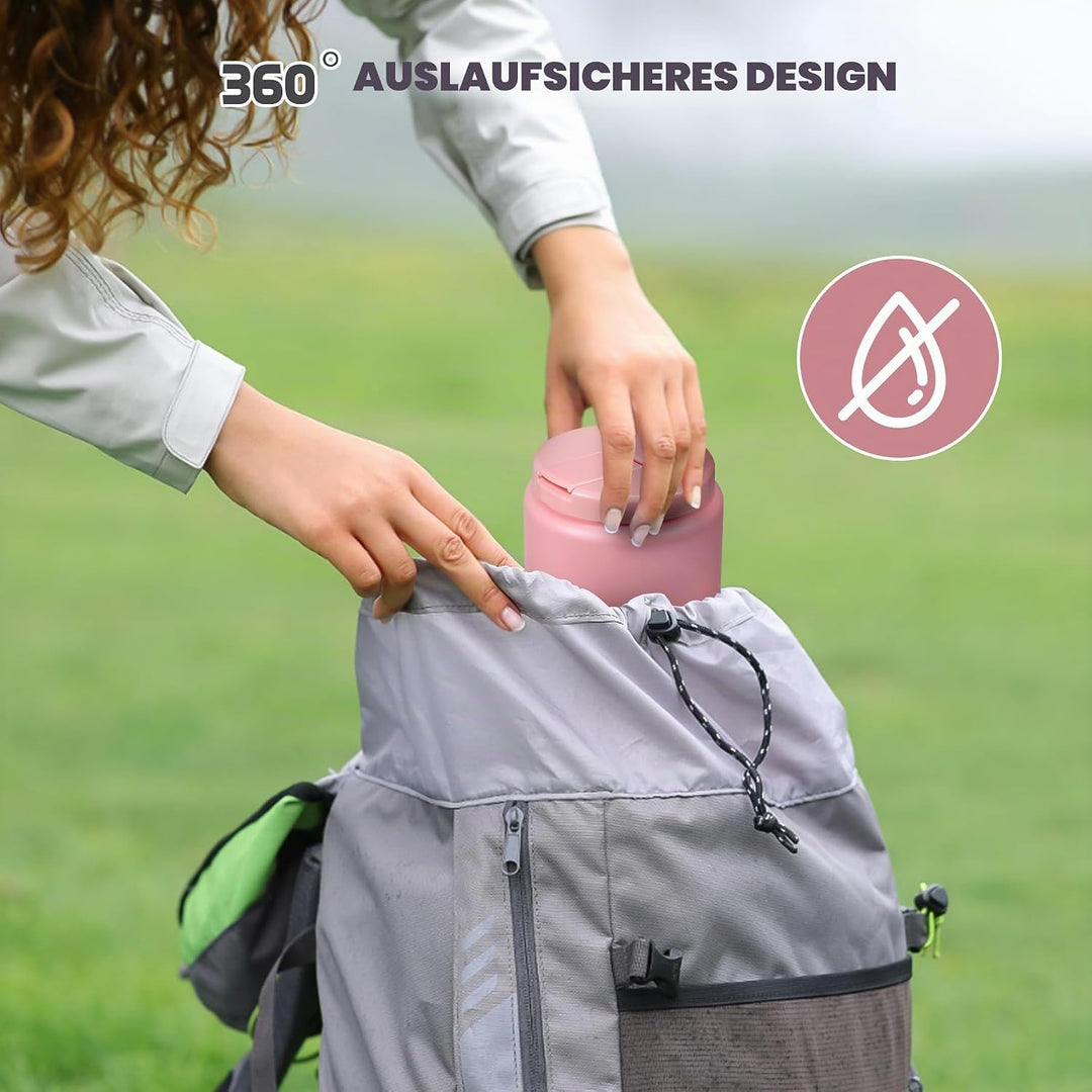 Itslife Thermobehälter für Essen 760ml, Thermo Lunchbox Kinder mit Schnallendeckel und Löffel, Warmh