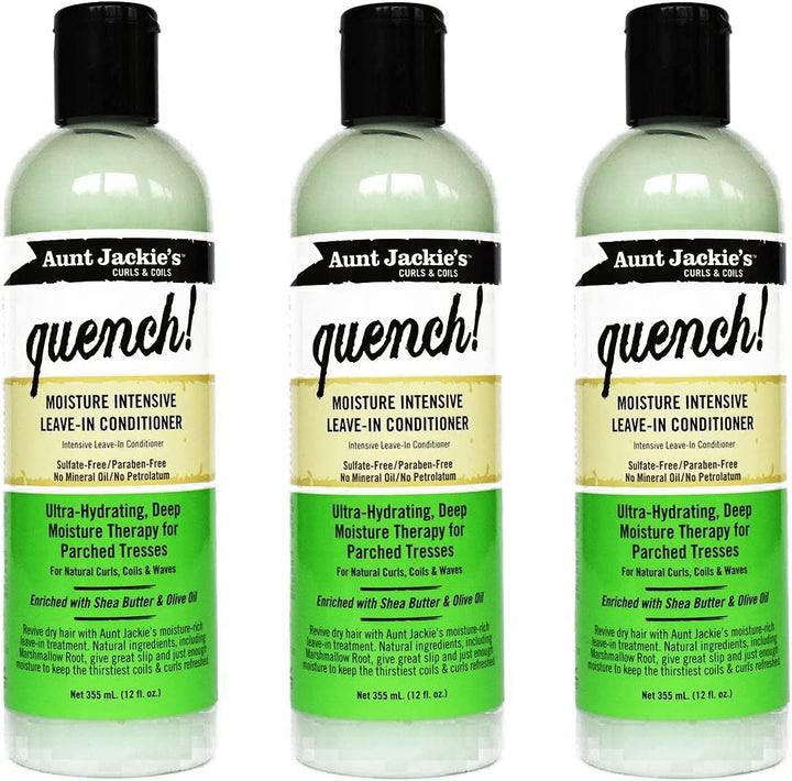 Aunt Jackies Quench Moisture Intensive Conditioner 12oz by Aunt Jackie's 354 ml (3er Pack), 354 ml (