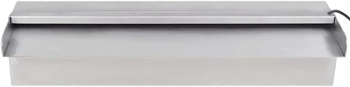 vidaXL Pool-Wasserfall Fontäne mit LEDs Rechteckig Edelstahl 45 cm, 45 cm