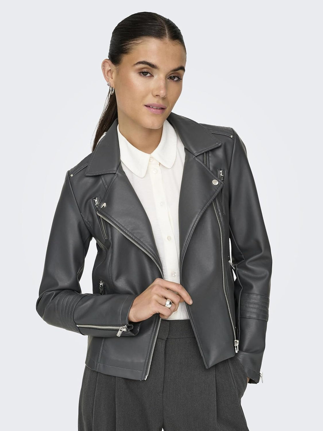 ONLY Female Kunstlederjacke ONLGEMMA Kunstlederjacke 32 Magnet, 32 Magnet