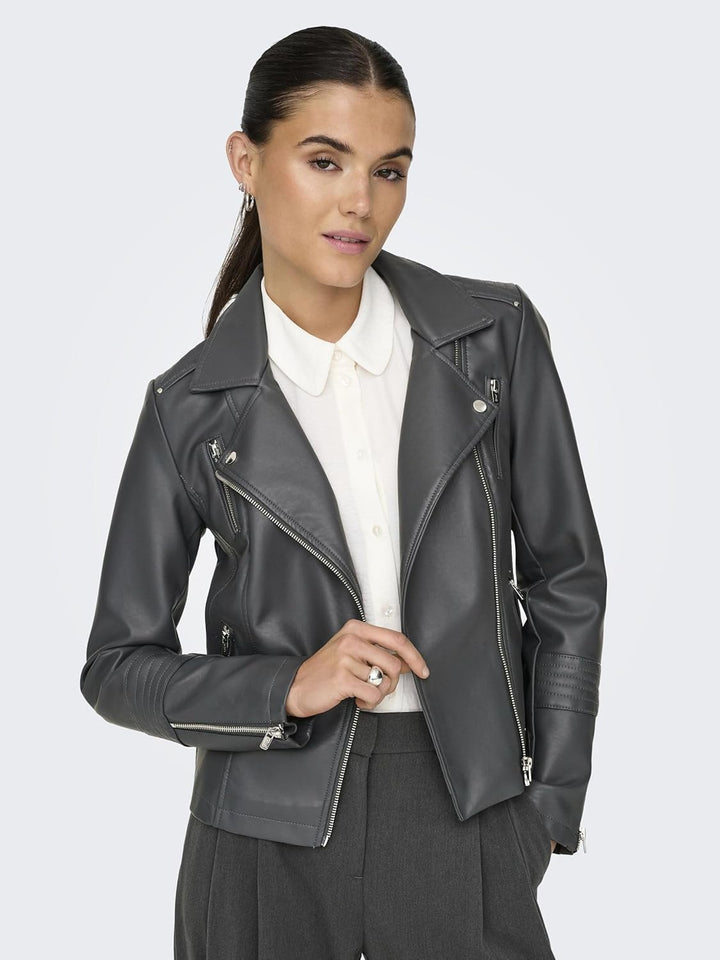 ONLY Female Kunstlederjacke ONLGEMMA Kunstlederjacke 32 Magnet, 32 Magnet