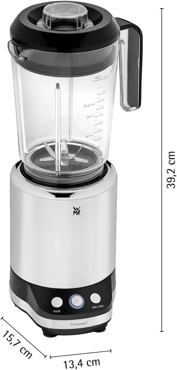 WMF Kult X Multifunktionsmixer, 25.000 U/min, 900 Watt, 2 Geschwindigkeiten, 4 Mixbehälter, ToGo-Fla