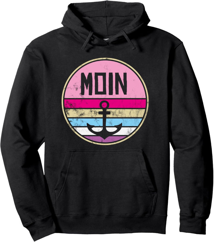 Moin Anker Pink Geschenk Hafen Küste Meer Strand Norden Pullover Hoodie