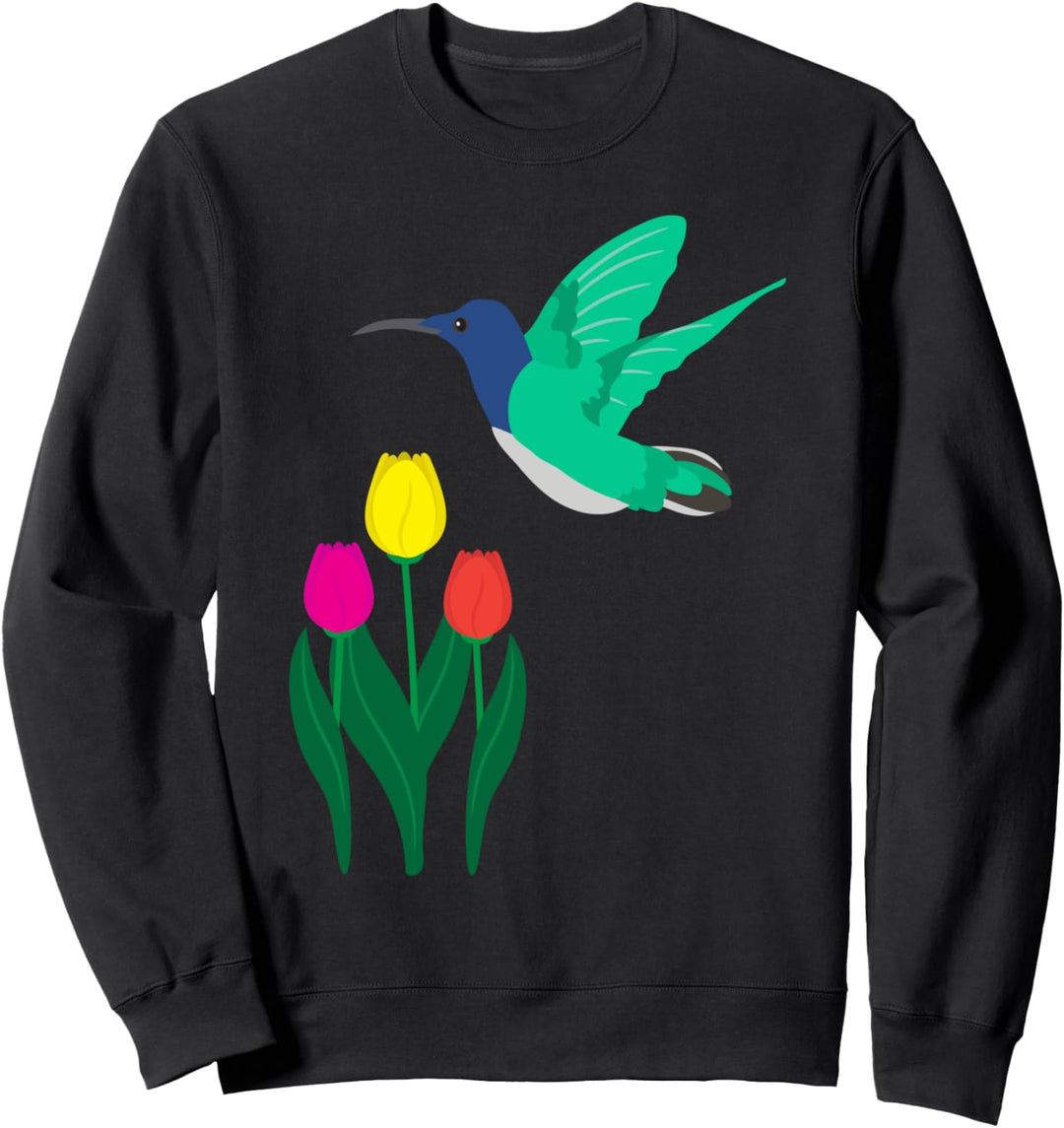 Cooles Blumen Kolibri Vogel Natur Geschenk Sweatshirt