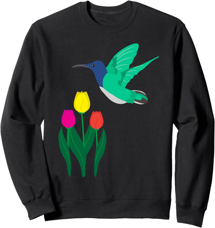 Cooles Blumen Kolibri Vogel Natur Geschenk Sweatshirt