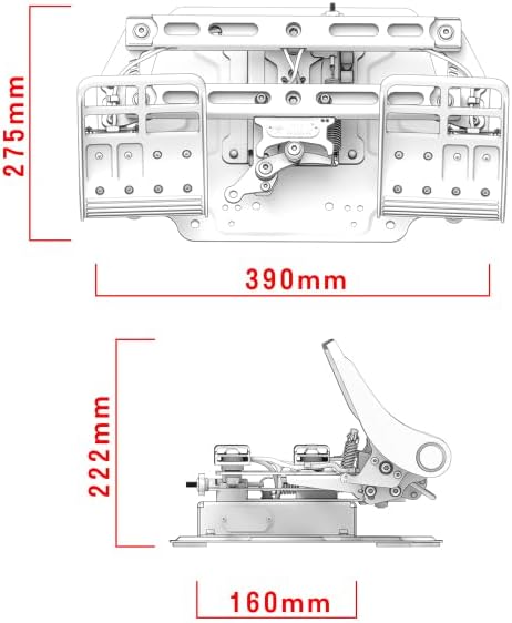 VIRPIL Controls R1-FALCON Rudder Pedals (3 Achsen Flugsimulator Pedale, PC, HOTAS, Space Sim, Heliko