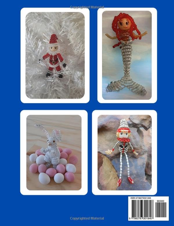 3D Beaded Fantasy Figurines Patterns: Santa, Mermaid, Elf, Easter Bunny & Fairy: Step-by-Step Seed B