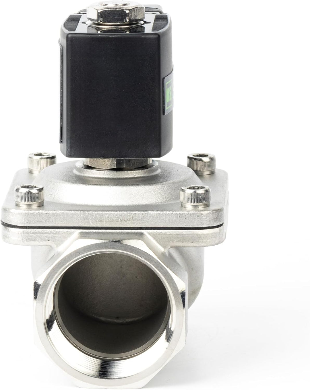 U.S. Solid 1-1/4" Magnetventil - Edelstahl DC 12V mit Viton-Dichtung, stromlos geschlossen, Anschlus