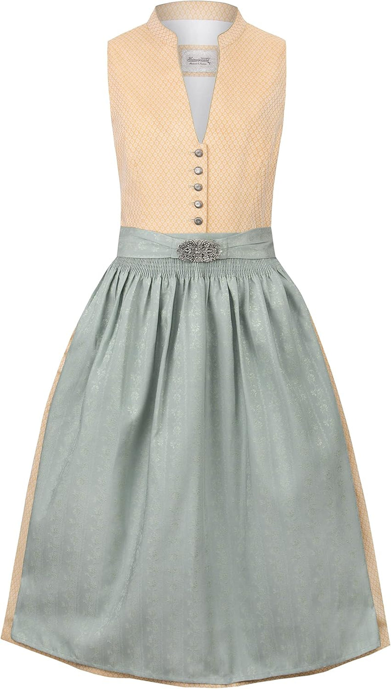 Stockerpoint Damen Dirndl Makena Kleid für besondere Anlässe 40 Gelb, 40 Gelb