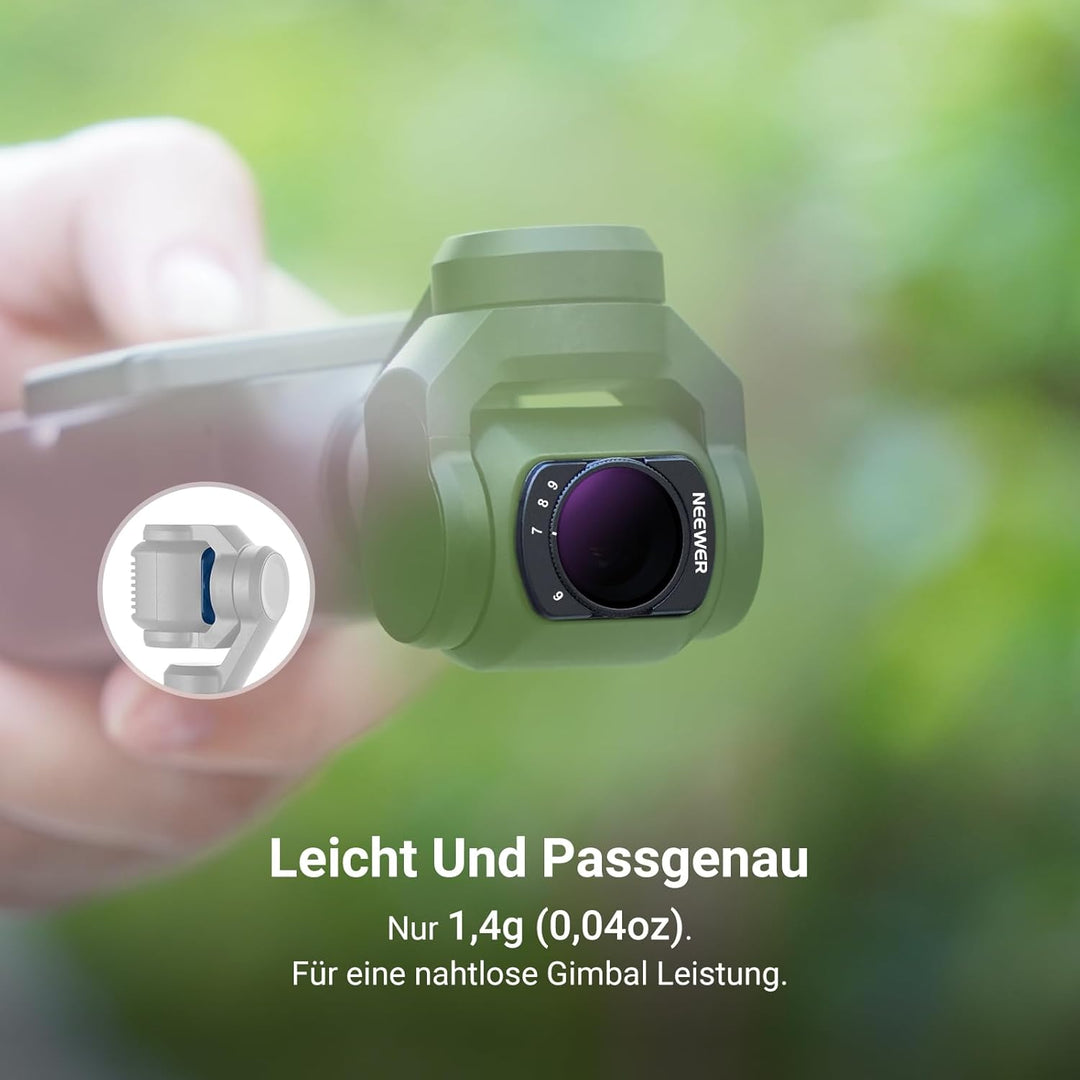 NEEWER Variabler ND Filter kompatibel mit DJI Osmo Pocket 3 und Creator Combo Zubehör, magnetischer