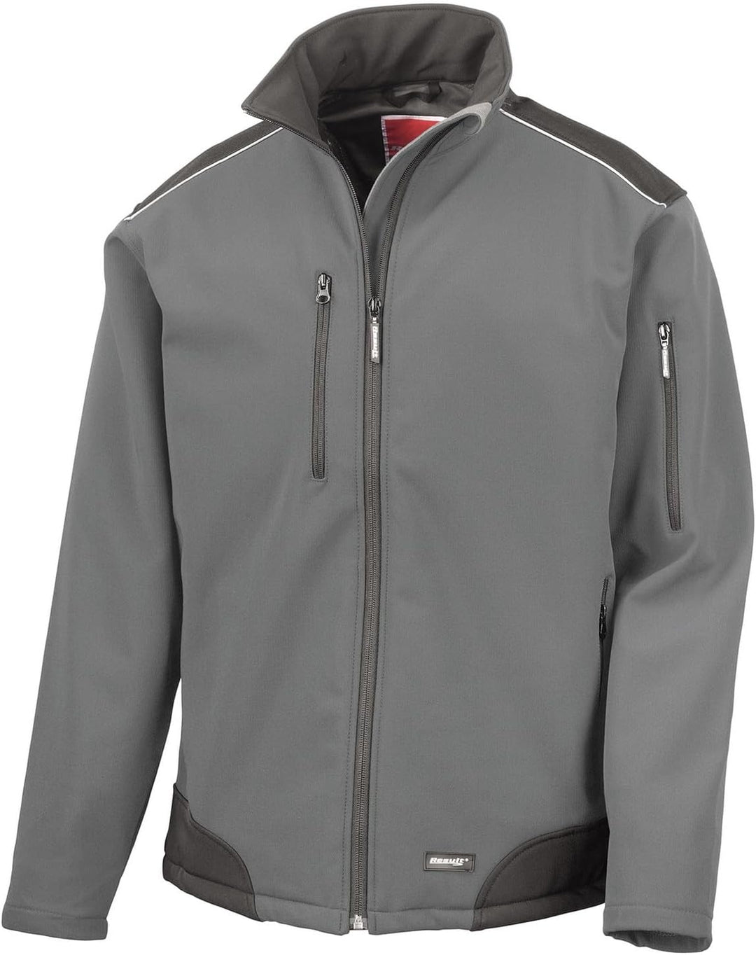 Result Herren R124a Ripstop Softshell Arbeitsjacke 3XL grau / schwarz, 3XL grau / schwarz