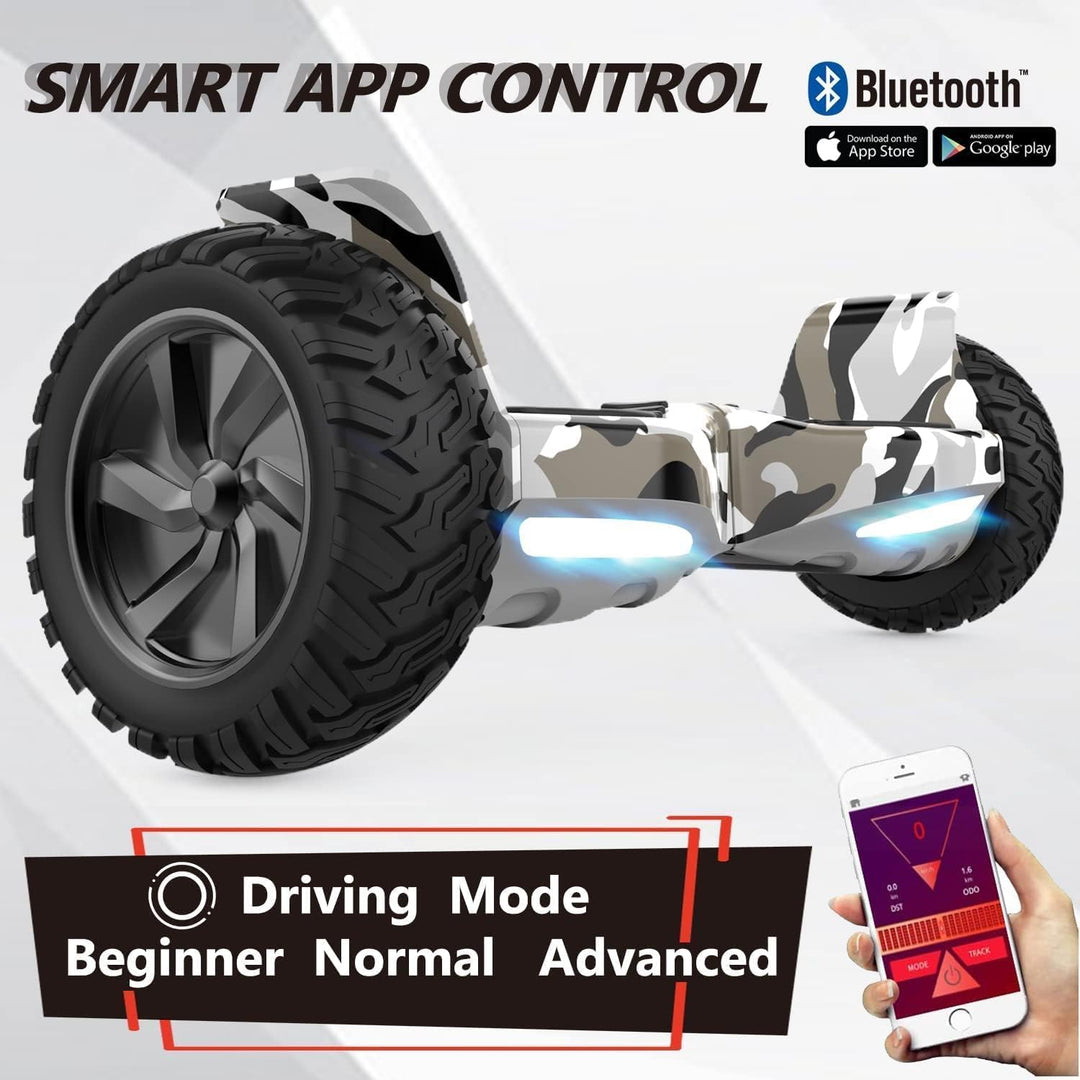 GeekMe Hoverboards Offroad 8.5 Zoll, SUV Hoverboards mit APP, Bluetooth Lautsprecher, Doppelmotor, L