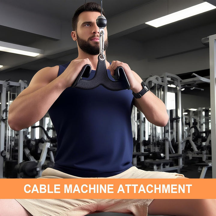 Ergonomic Design Lat Pull down Bar Grip Handle, Lat Pulldown Attachments, Strength Trainer for Athle