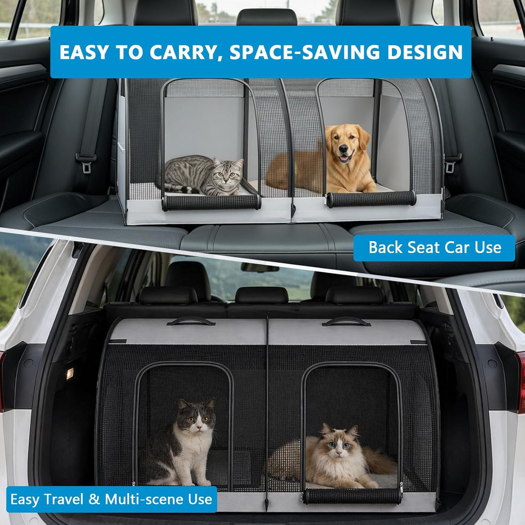 Flatbare Hundeautositz, Waschbares Katzentransportbox, Wasserdichter Hundetransportbox, Extra Stabil