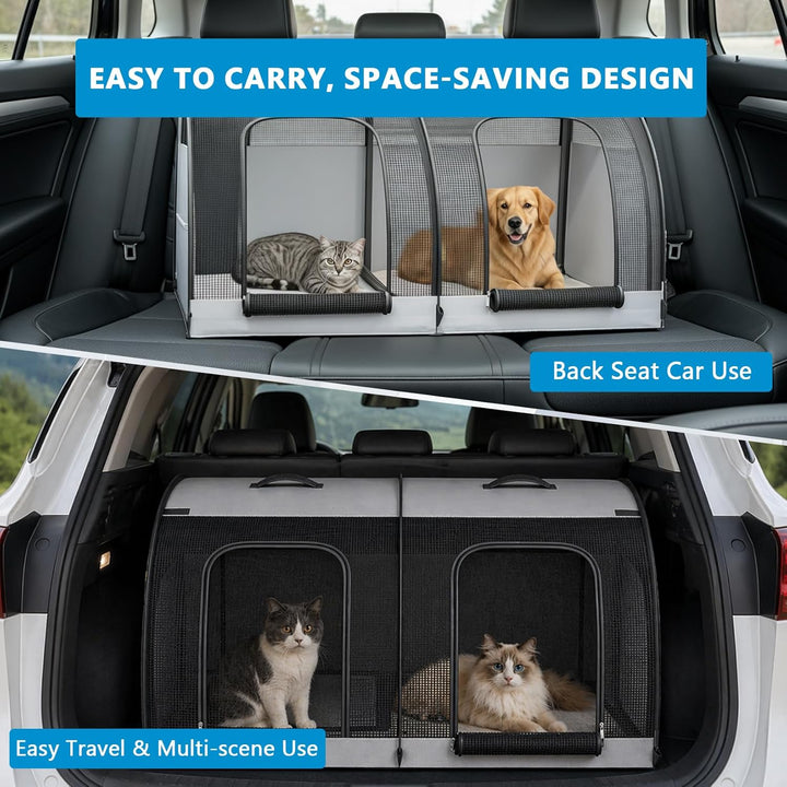 Flatbare Hundeautositz, Waschbares Katzentransportbox, Wasserdichter Hundetransportbox, Extra Stabil