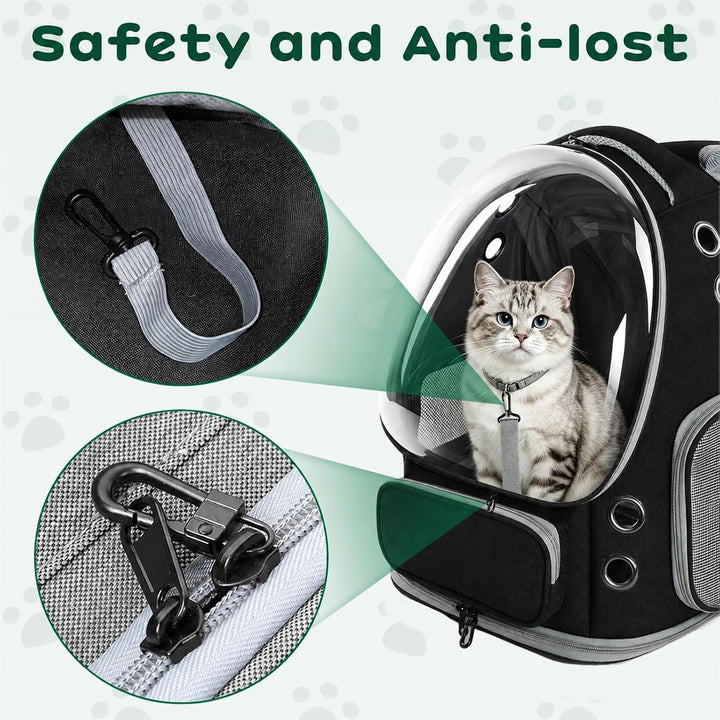 Erweiterbar Katzenrucksack mit Fenster Katzenrucksack Hunderucksack Geeignet für 3–5 kg 42x32x26-56c