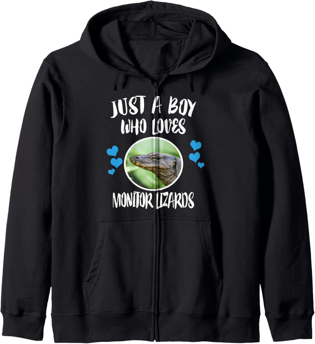 Just A Boy Who Loves Monitor Lizards Kapuzenjacke