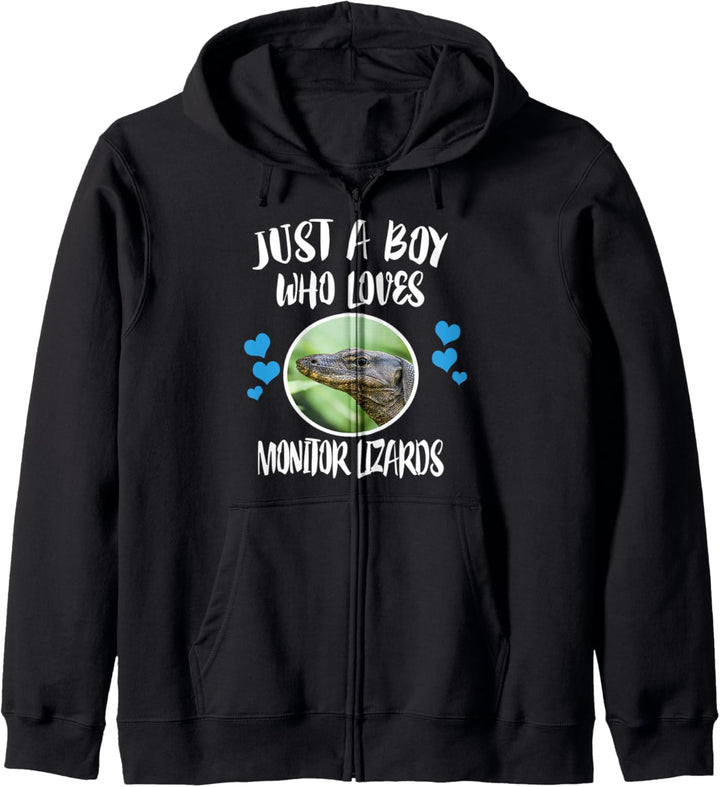Just A Boy Who Loves Monitor Lizards Kapuzenjacke