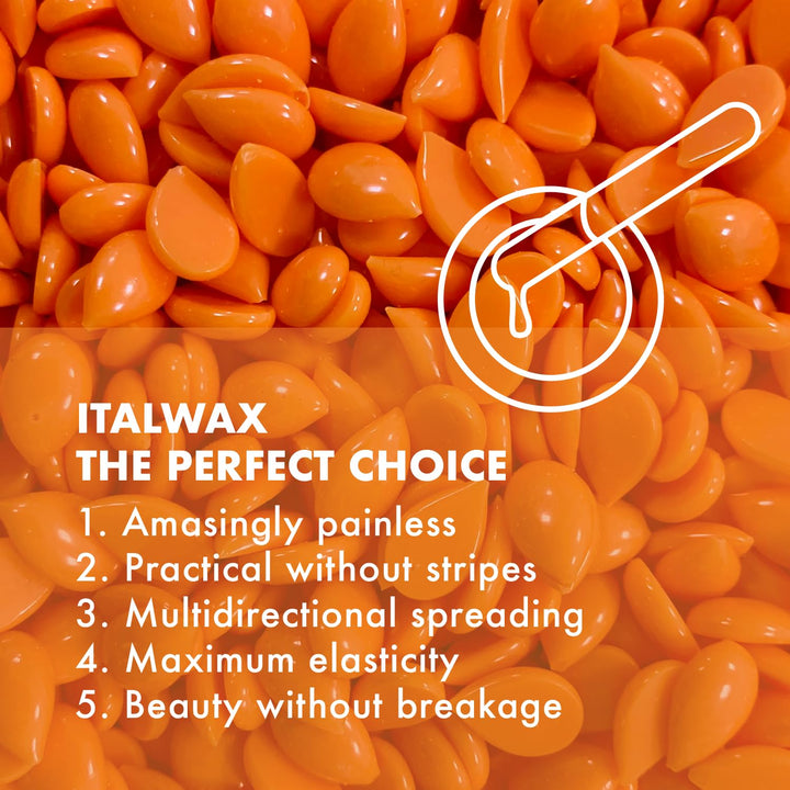 Italwax Top Line Coral - 450g - Waxing Perlen für Haarentfernung – Duftlos - Synthetische Formulieru