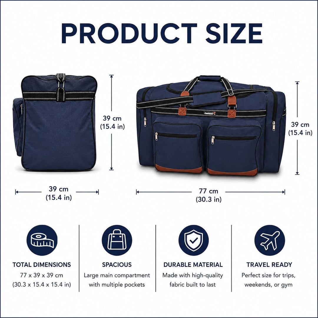 Foolsgold Extra grosse 120L Reisetasche Holdall Tasche Dunkelblau, Dunkelblau