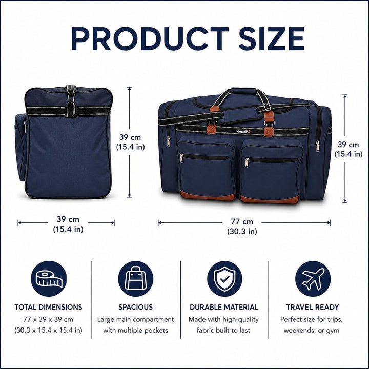 Foolsgold Extra grosse 120L Reisetasche Holdall Tasche Dunkelblau, Dunkelblau