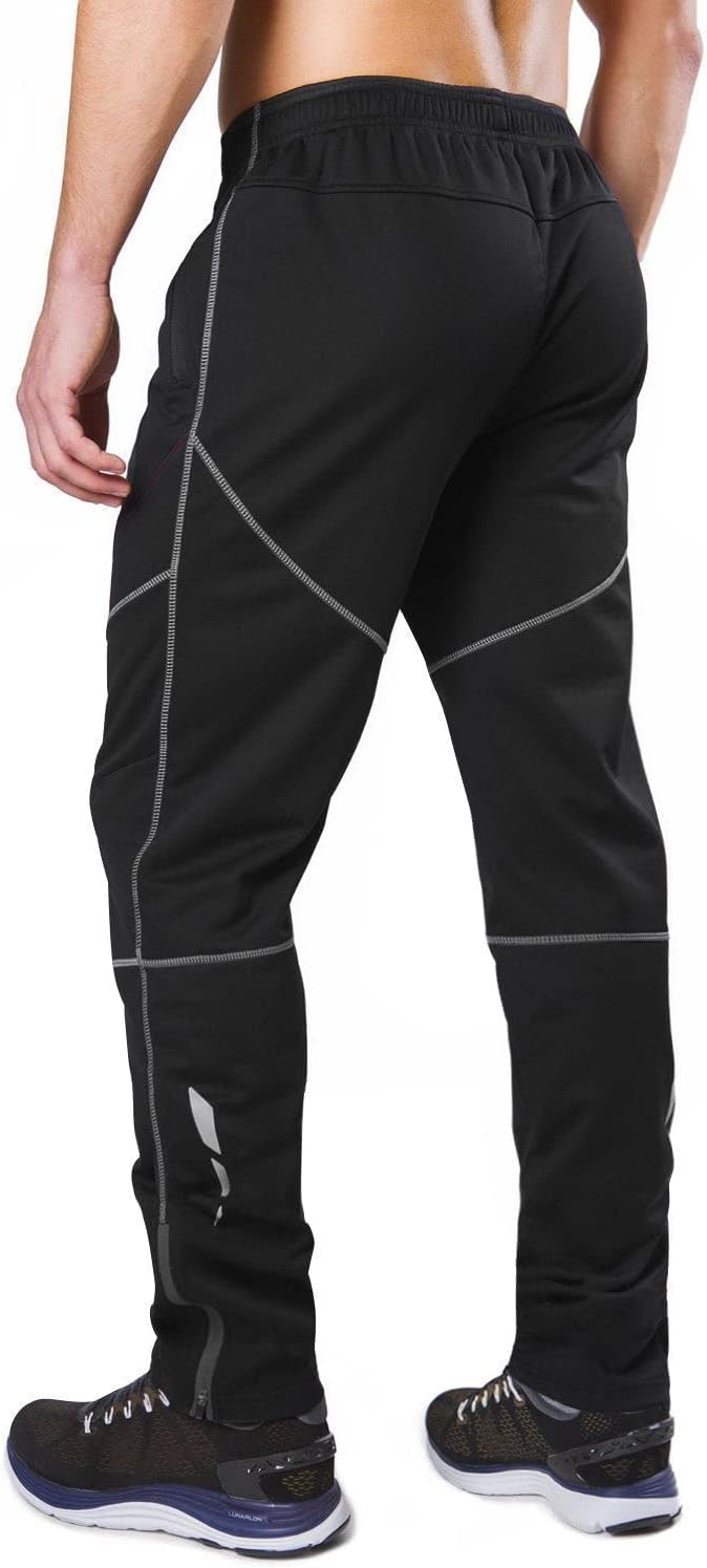 baleaf Herren Fahrradhose Thermo Fleece Radhose Wasserdicht Winddicht Softshellhose Warm Wanderhose