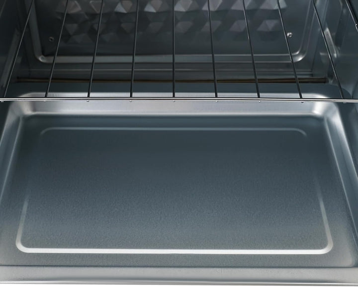 22 L Minibackofen, Klein mini Backofen mit Grillrost & Backblech, 60 Min Timer, Pizza-Ofen mit Überh