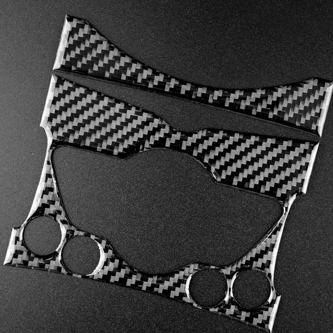 KUNGKIC Auto Zentraler Steuerknopf Panel Abdeckung Kohlefaser Innenraum Dekorativ für Mini Cooper Cl