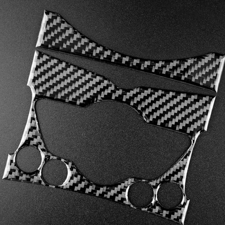 KUNGKIC Auto Zentraler Steuerknopf Panel Abdeckung Kohlefaser Innenraum Dekorativ für Mini Cooper Cl