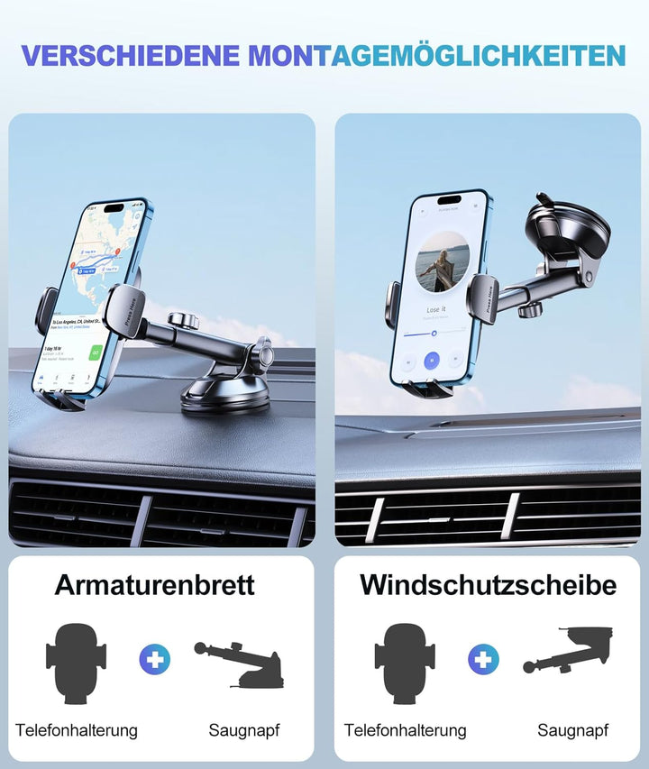 Handyhalterung Auto, [Hervorragender Halt] 360° Drehbarer Handy Halterung Auto, Ultrastarke Klebrige