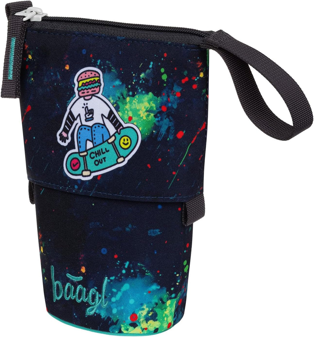 Baagl Federmäppchen Jungen - Stifteetui Kinder - Mäppchen Etui für Schule - Robuste Federtasche & Fe