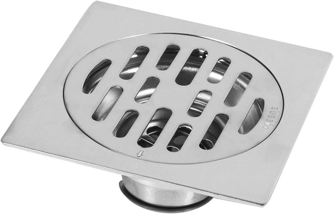 Linel Bodenablauf Duschablauf 100x100 Mm, Quadratisch Badablauf Ablaufdeckel Aussen Dusche Bodenabla