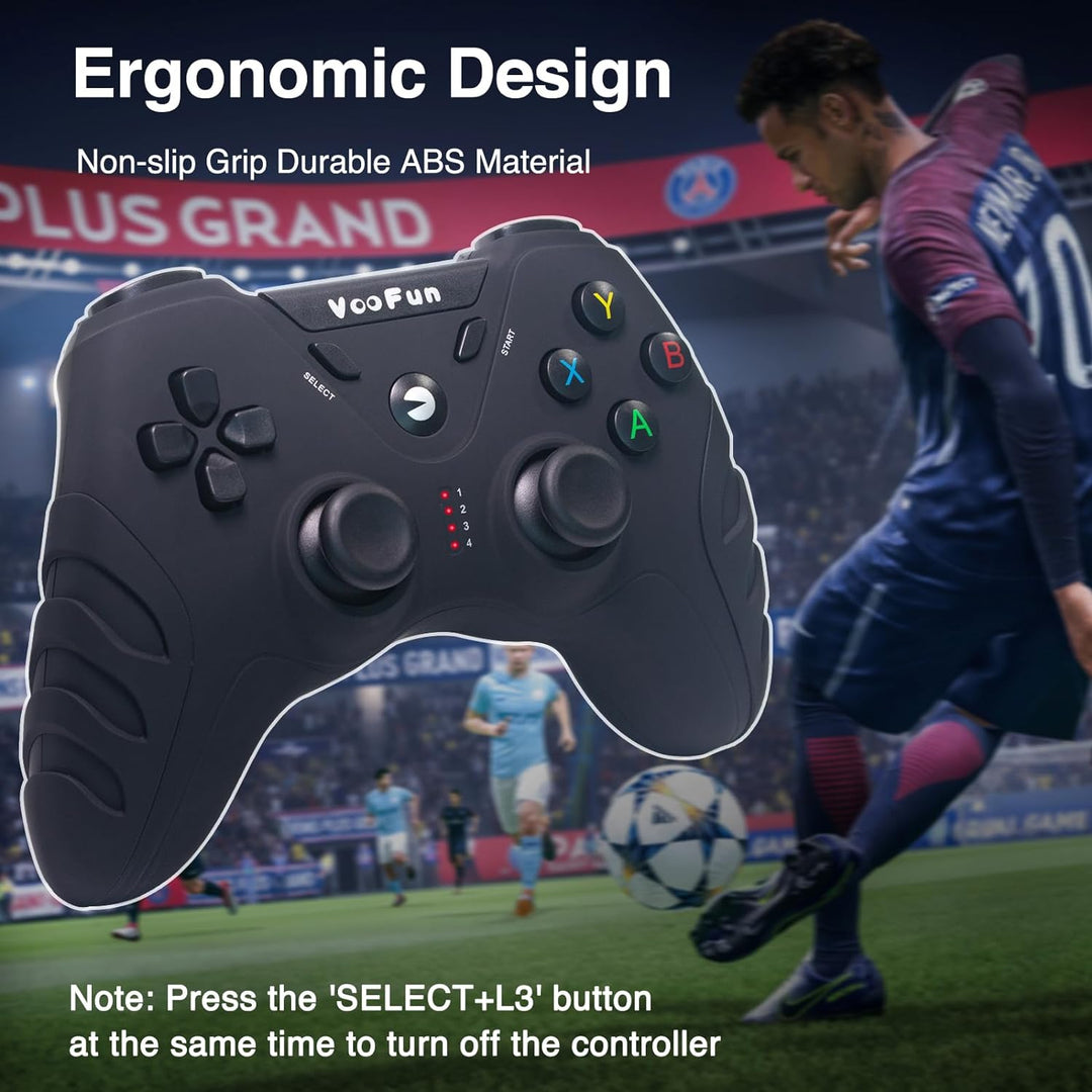 VooFun PC Controller, Wireless PS3 Controller PC Gamepad mit Dual-Vibration, Gaming Controller für P