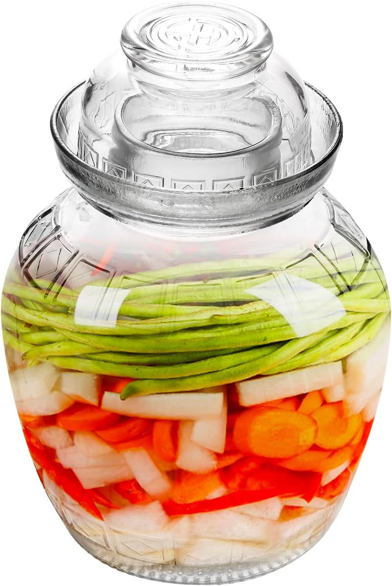 TOPBATHY Fermentationsglas 2-gallonen-Glas Gurkenglas Kimchi-Glas Gärender Topf Schleusen Zum Fermen