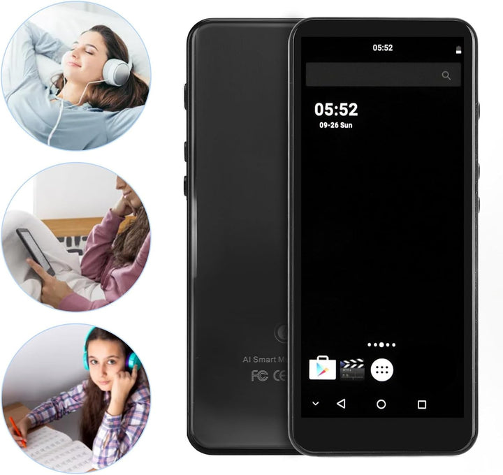 MP3-Player mit Bluetooth und WLAN, 5,0-Zoll-Full-Touch-HD-Bildschirm, MP4-MP3-Player mit Lautspreche